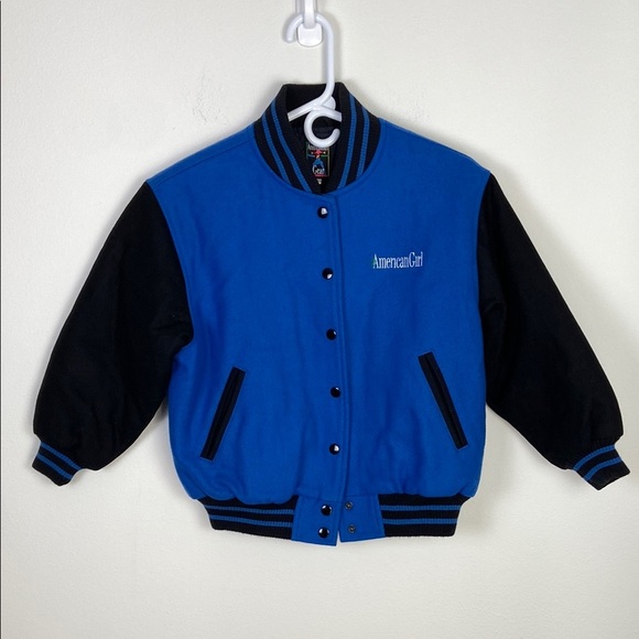 AMERICAN GIRL VTG 90's Girl's Small Wool Blend Varsity Letterman Bomber Jacket